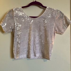 Velvet crop top